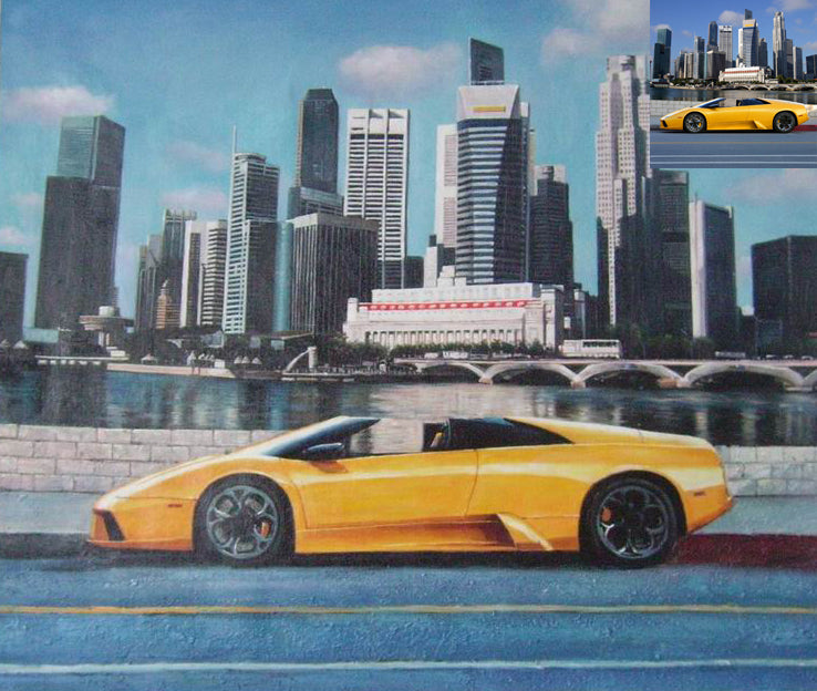 Photo to Custom Oil Painting (Ship in Rolled)