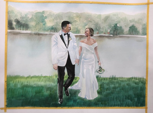 Custom Watercolor Painting (Ship Rolled ,unframed)