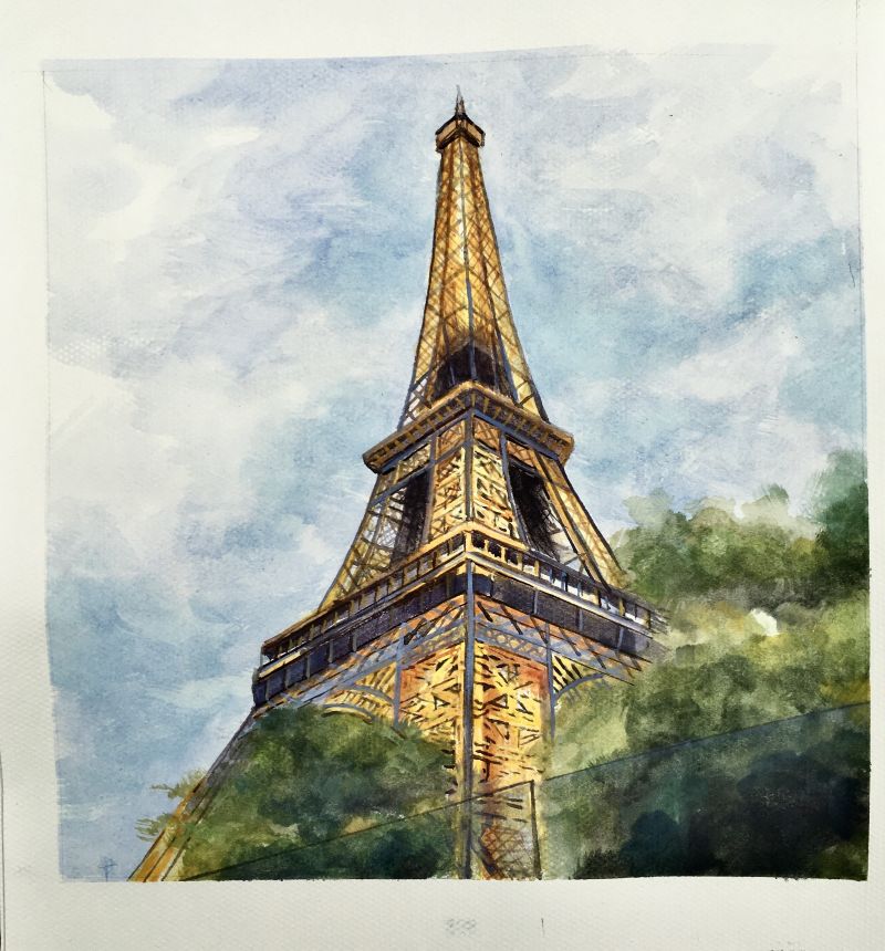 Custom Watercolor Painting (Ship Rolled ,unframed)